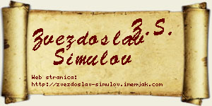 Zvezdoslav Simulov vizit kartica